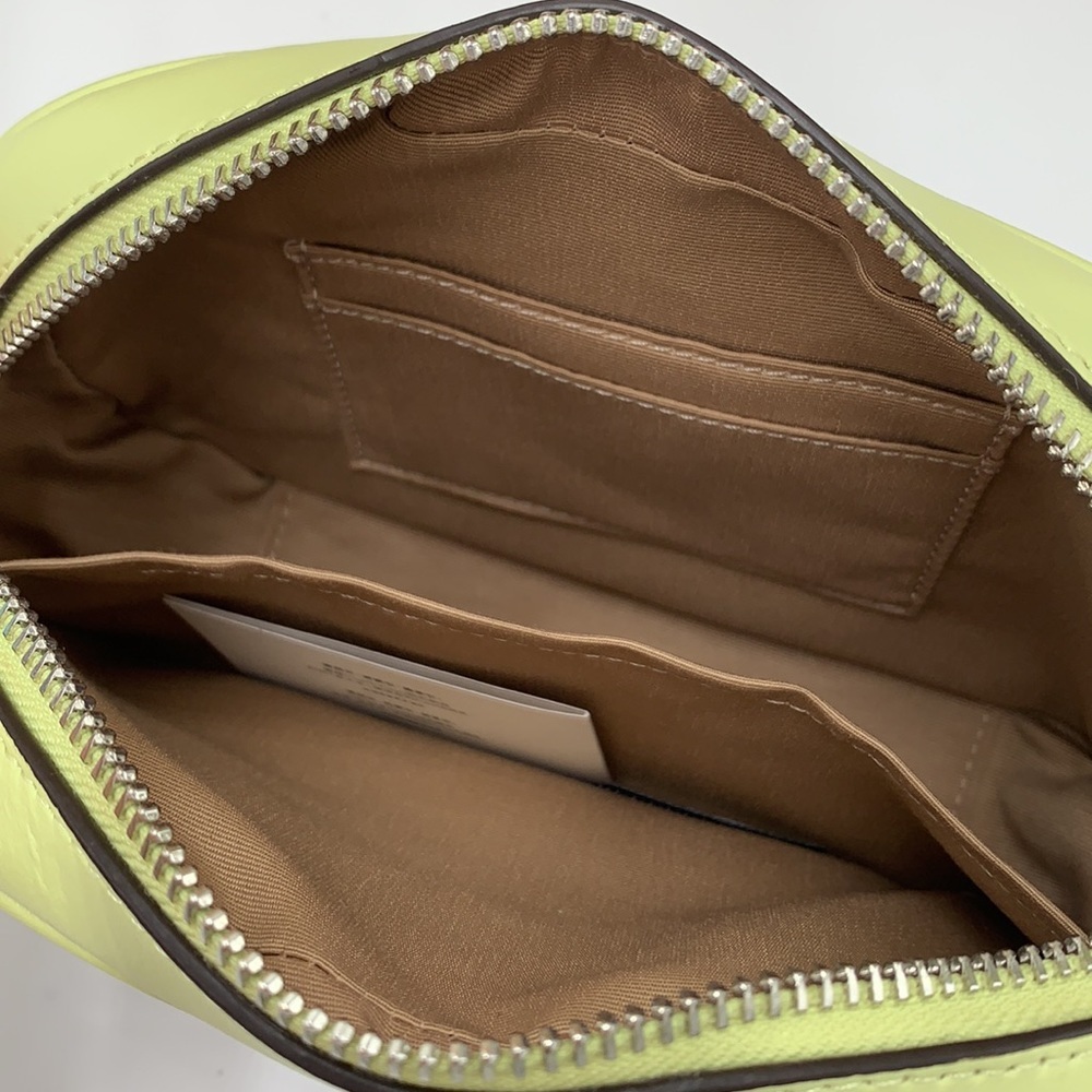 NEW! COACH Mini Jamie Camera Bag In Signature Canvas - Silver/Khaki/Pale Lime - Picture 13 of 16